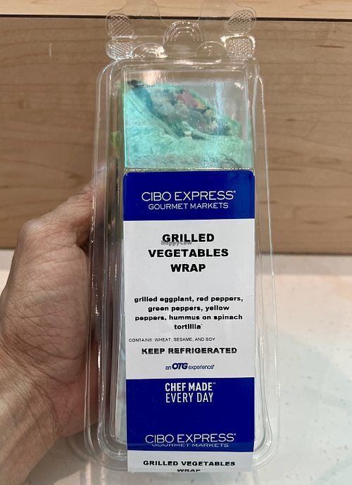 Grilled veggie wrap   at DCA - Cibo Express - TA in Arlington