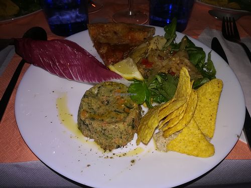 Starters at Arcobaleno Vegetariano in Milan