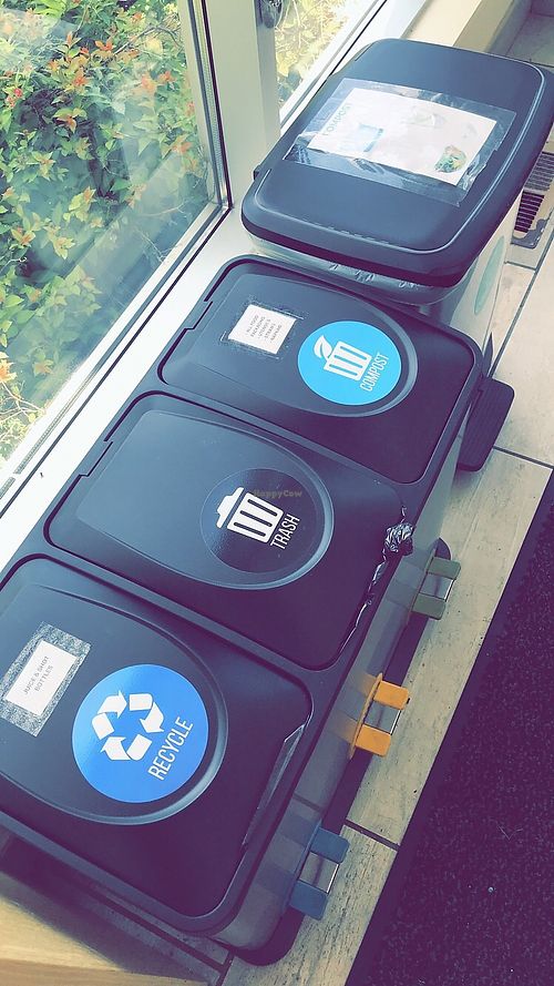 They compost everything! And free WiFi  at Truce - 32nd St in Minneapolis