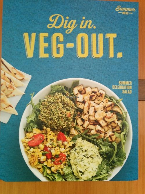 Menu wall art at Veggie Grill in Walnut Creek