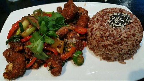 Deep Sea Meditation - huge portions! so good!  at Vegan Galaxy in Huntington Beach