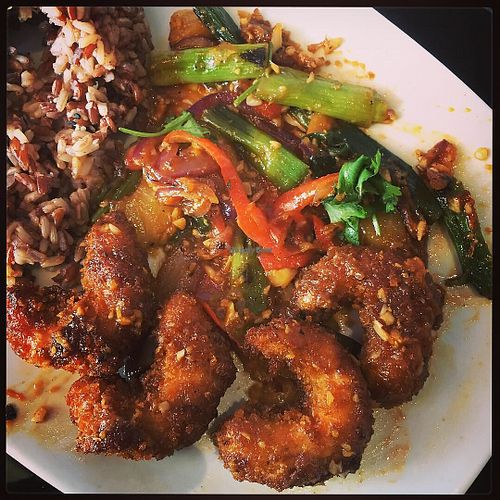 My pre-vegan friend liked it. at Vegan Galaxy in Huntington Beach