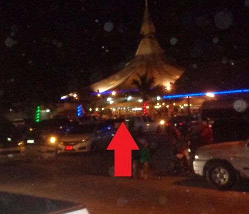 After the Y intersection, just past the Family Mart on your right, look for the tall peaked roof. at Market Buffet in Pattaya