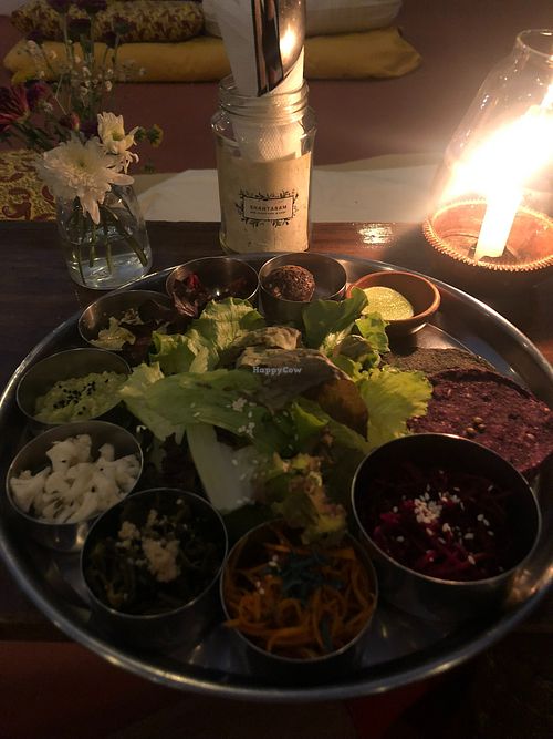 thali at Shantaram Raw in Arambol