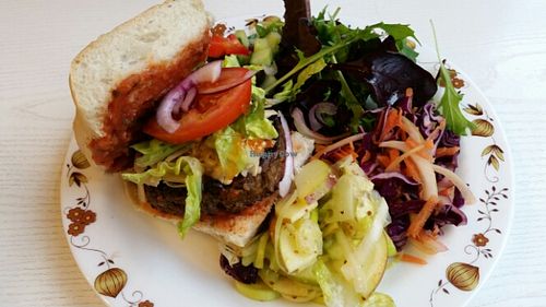 burger at The Coffee Box in Leamington Spa