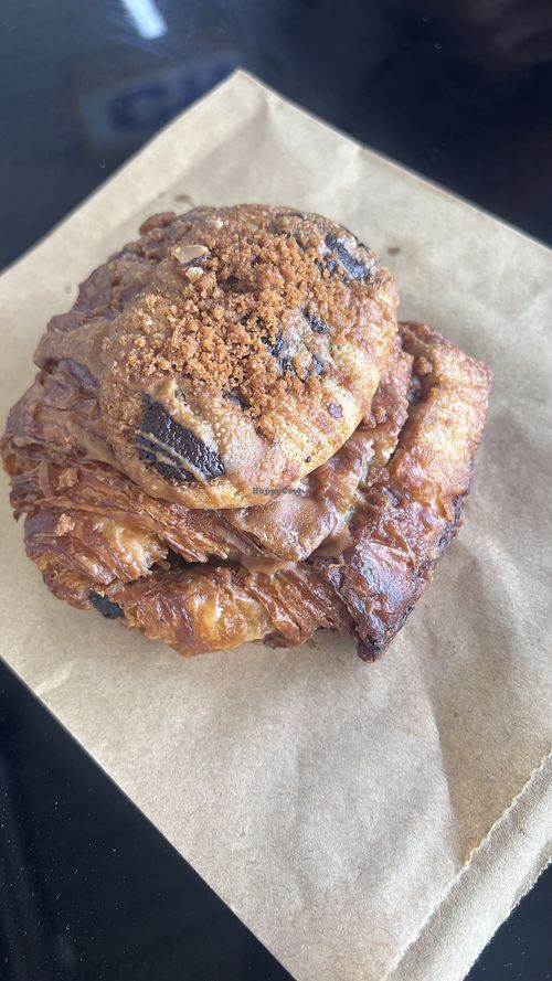 Biscuit on top of a pastry can’t recall the name  at Tart Bakery - Grey Lynn in Auckland