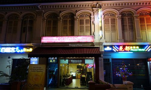 shop front  at Gopal's Vegetarian Restaurant in Central Singapore