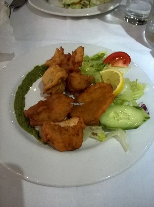 Veggie pakoras at Kashmiri Aroma in Wakefield