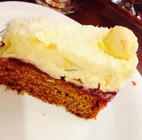 Coconut cake - my personal favorite! at Edeni Vegan in Budapest