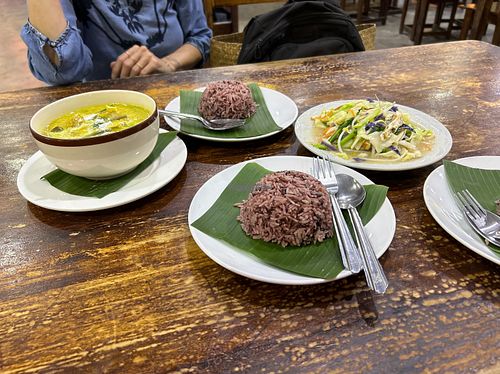 Mixed veggies and green curry   at Soul Organics in Koh Phangan