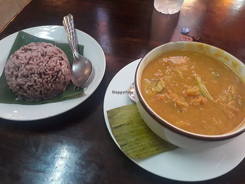 Massaman curry with brown rice at Soul Organics in Koh Phangan