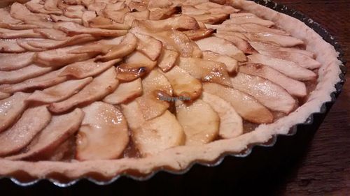 Custard & Apple tart (Vegan)  at Roots Cafe - Pop-up in Lampeter