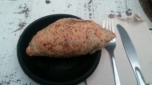 vegan empanadas filled with potatoes  at Nativa in Bogota