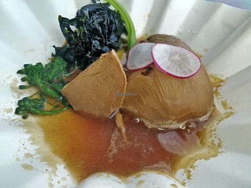 Bailing mushroom on paper hot pot
(vegan) at Joie Restaurant in Central Singapore