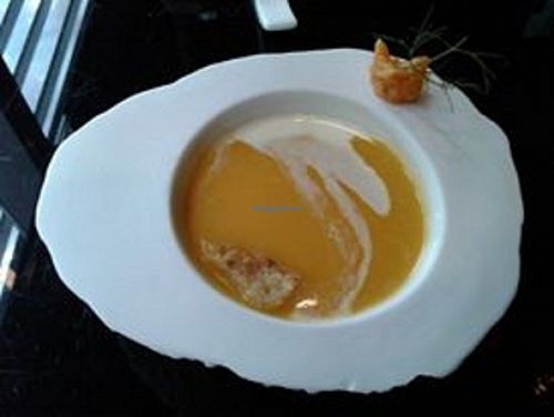 Pumpkin Velouté at Joie Restaurant in Central Singapore
