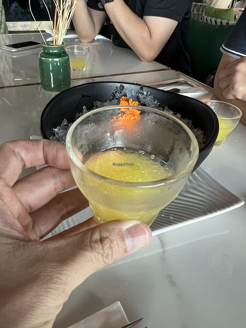 Cleaning palate drink- sweet sour and refreshing! 10/10  at Joie Restaurant in Central Singapore