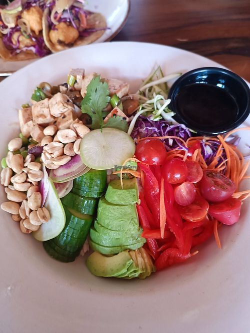 Tofu bowl at Lola Valentina in Isla Mujeres