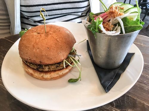 Veggie burger at Stonesedge in Whistler