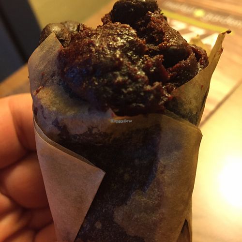 beet brownies  at Veghed in Toronto