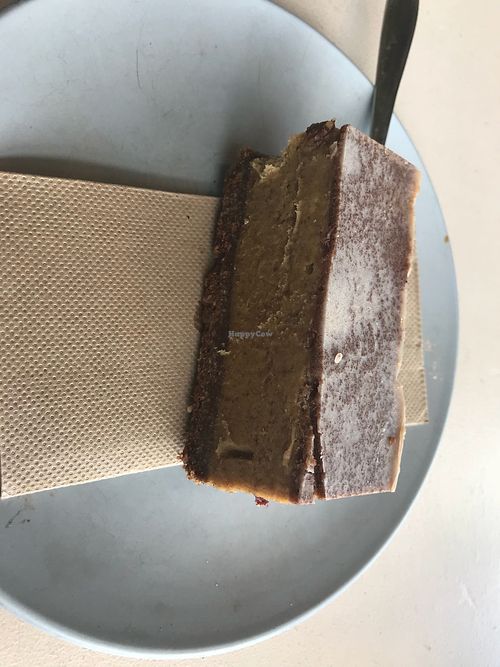 Carmel cake at The Raw Kitchen in Auckland