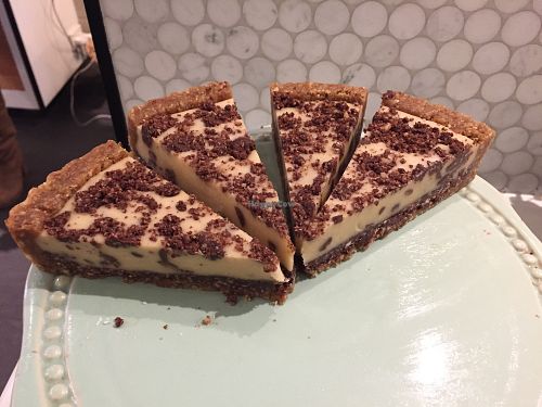 Raw vegan cookies and cream tart at Simple Seed Eatery in South Yarra