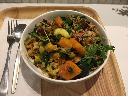 Vegan salad bowl at Simple Seed Eatery in South Yarra