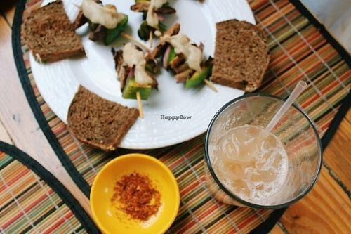 Mushroom meat ";Pincho"; at Kalenda in Santo Domingo