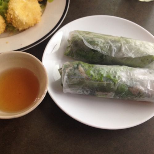 Vietnamese spring rolls at Saigon Vegan - Bui Vien in Ho Chi Minh City