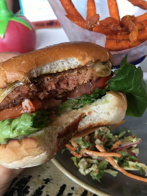The vegan burger at Visto Lounge in Torquay