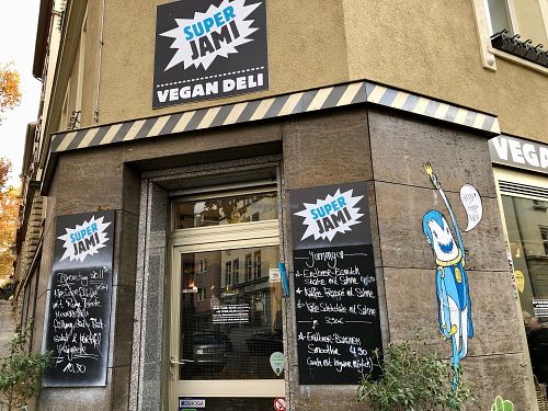 Outside at Super Jami Kitchen in Stuttgart