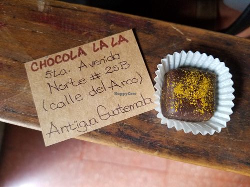 Dark chocolate with lemon...yummmmmy! at Chocola La La in Antigua