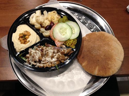 vegan shawarma plate at Abaleh in New York City