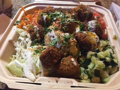 plate of felafel at The Flying Falafel in San Francisco