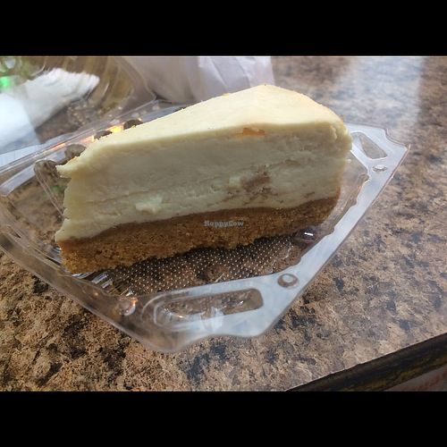 Vegan cheesecake  at The Flying Falafel in San Francisco