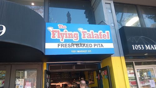 Exterior of store at 1051 Market St at The Flying Falafel in San Francisco