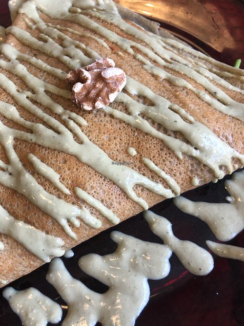 Savory mushroom crepe at Little ChoC Apothecary in Brooklyn