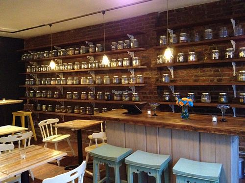 Upstairs at Little ChoC Apothecary in Brooklyn