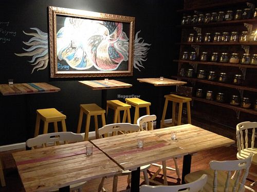 Upstairs at Little ChoC Apothecary in Brooklyn