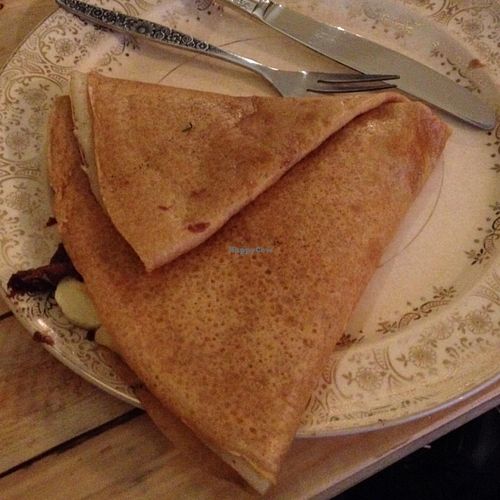 'Newtella' and banana crepe at Little ChoC Apothecary in Brooklyn
