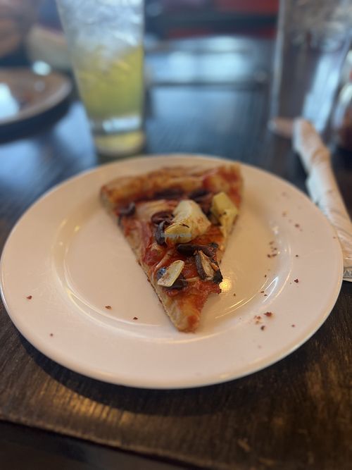 Artichoke, olive, mushroom pizza  at Mellow Mushroom in Pooler