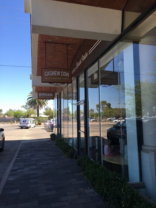 outside at Cashew Cow in Tucson