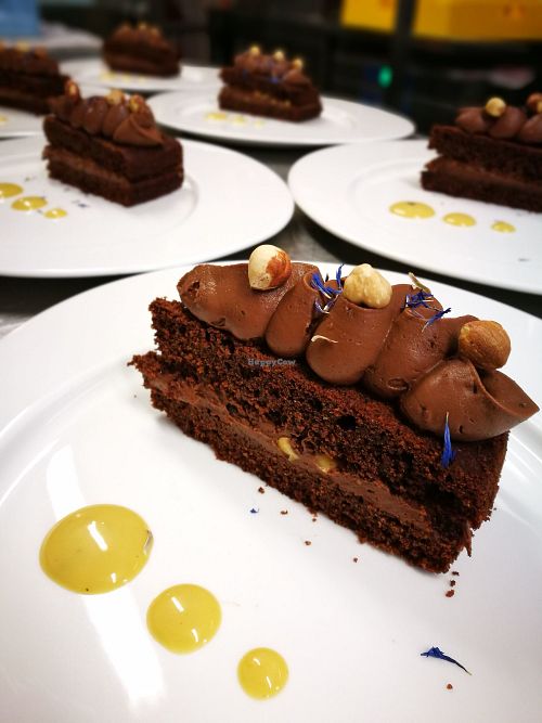 Double chocolate dark cake at Vero in Varese