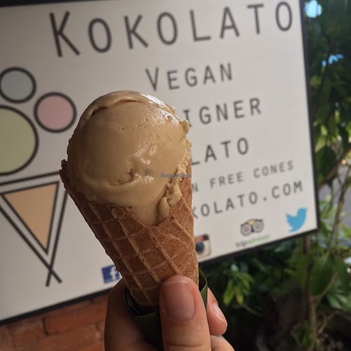 Coffee ice cream at Kokolato in Ubud