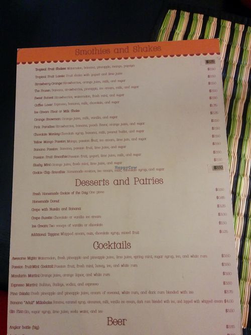 Smoothies and cocktails  at Joe to Go in Siem Reap