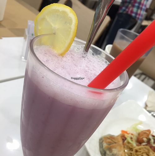 blueberry smoothies  at Green Fresh Vegan Restaurant in New Territories