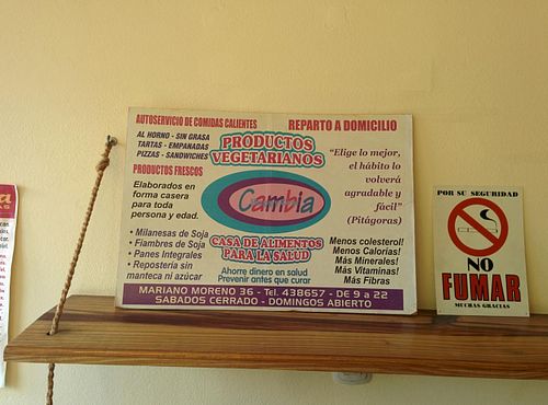 vegetarian products  at Cambia Todo Vegetariano in Rio Gallegos