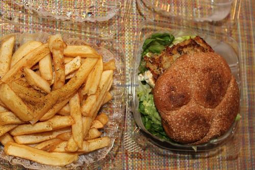 Vegan Village Tofu Burger at Field of Greens in Houston