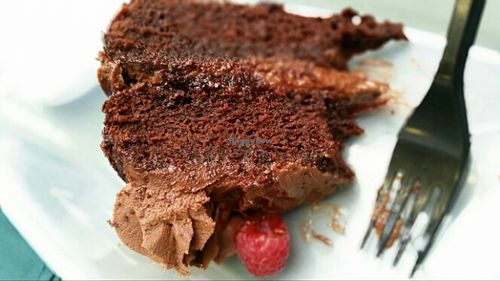 chocolate cake yummy at Simply V in Cardiff