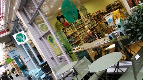 outside at Simply V in Cardiff