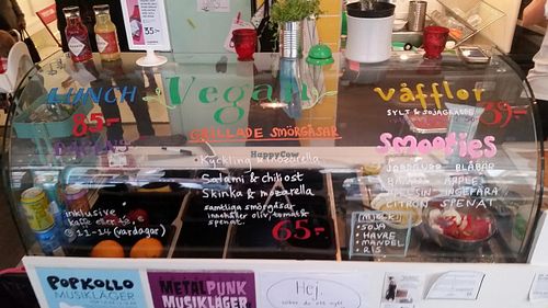 menu at Femtopia in Stockholm